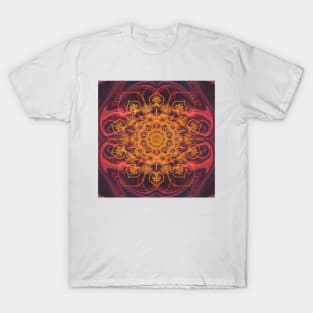 Gold Mandala on Pink Marble T-Shirt